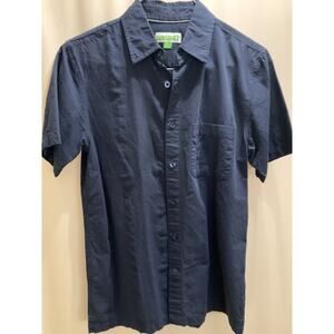 Cariloha mens Short Sleeve Navy Pocket Button Down Shirt Small
